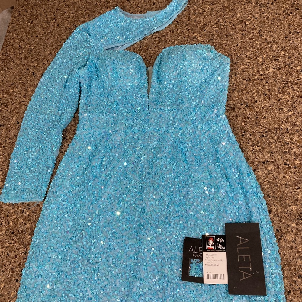 Aleta Florescent Sky Dress